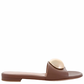 Versatile Comfort Garden Glow Gianvito Rossi Cuoio Embellished Leather Slides