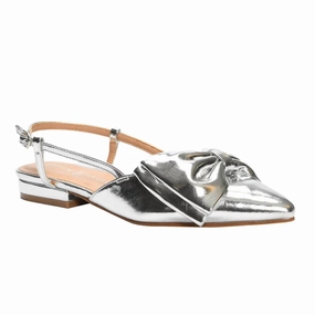 Women's Harmony Bow Flats In Silver Flight Safe
