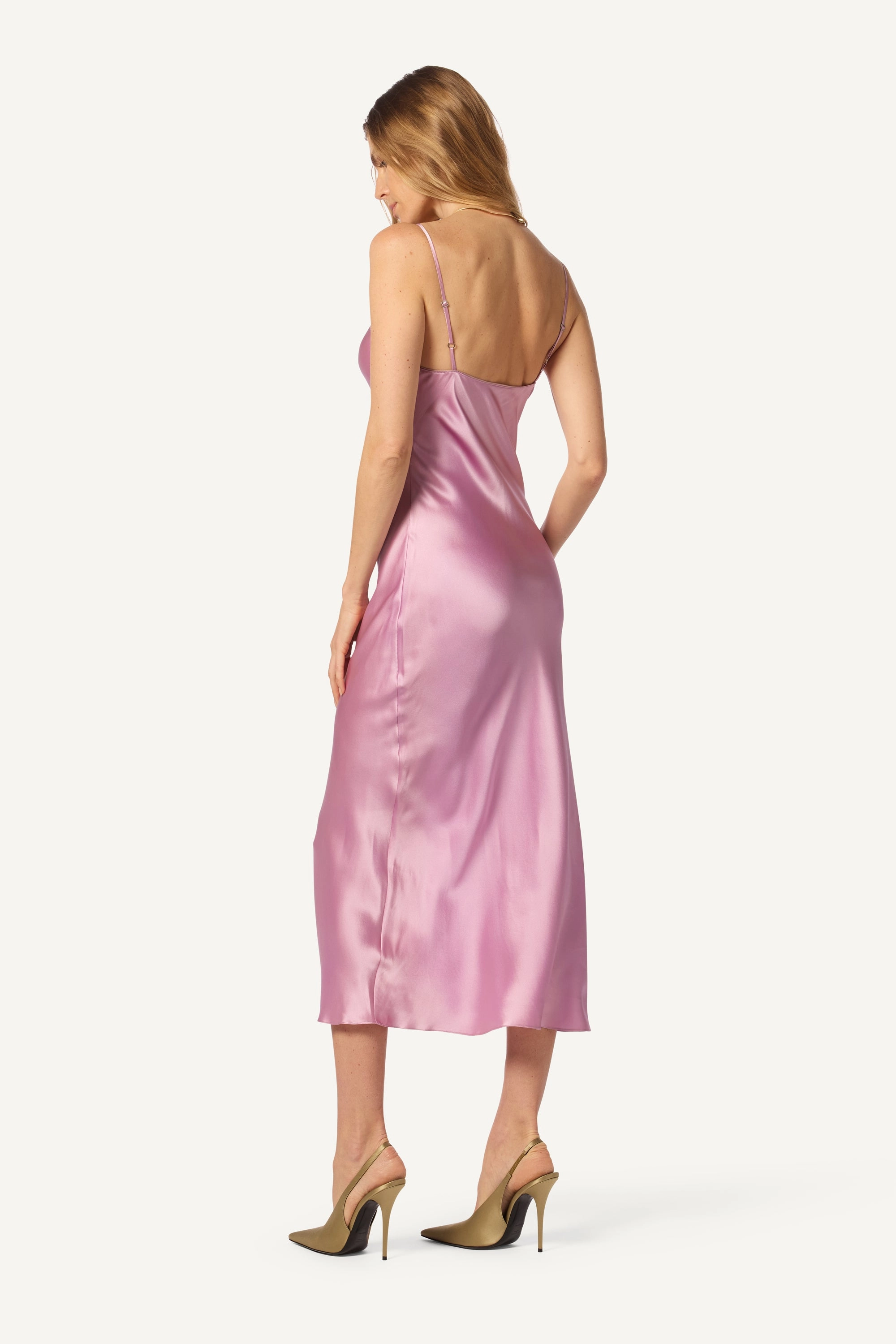 Work or Casual Day-to-evening dress TAYLOR SILK DRESS W/ CONTRAST PIPING | ORCHID/DUSTY MAUVE