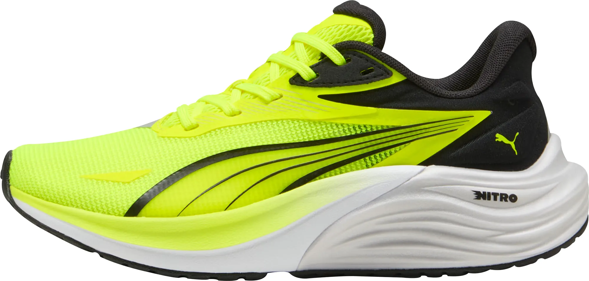 Puma Electrify Nitro 4 Junior Running Shoes - Yellow Athletic Look carbon - fiber sole shoes