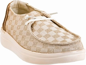 Women's Kayak 2 Champagne Check Slip On Shoes In Beige Summer cool Quiet Lane