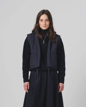 Smooth Feel G.o.D Cork Vest Quilted Cotton Inkt