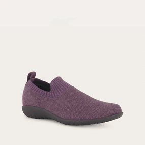Relaxed Walk Soft Touch Women's Nuku Slip On Shoes - Medium In Peacock/purple Knit