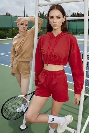 Edith Sweat Short - Viva Magenta Walk Easy