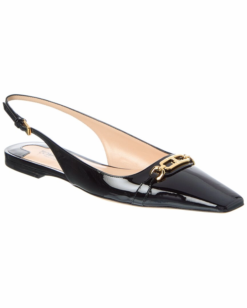 Tom Ford Whitny Patent Slingback Ballerina Flat Versatile Comfort