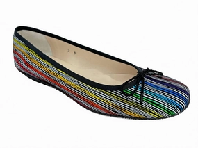 Ice Path Ship Glow Women's Country Ballet Flats In Rainbow