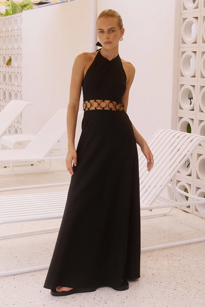 Rafini Maxi Dress - Black Smart Comfort