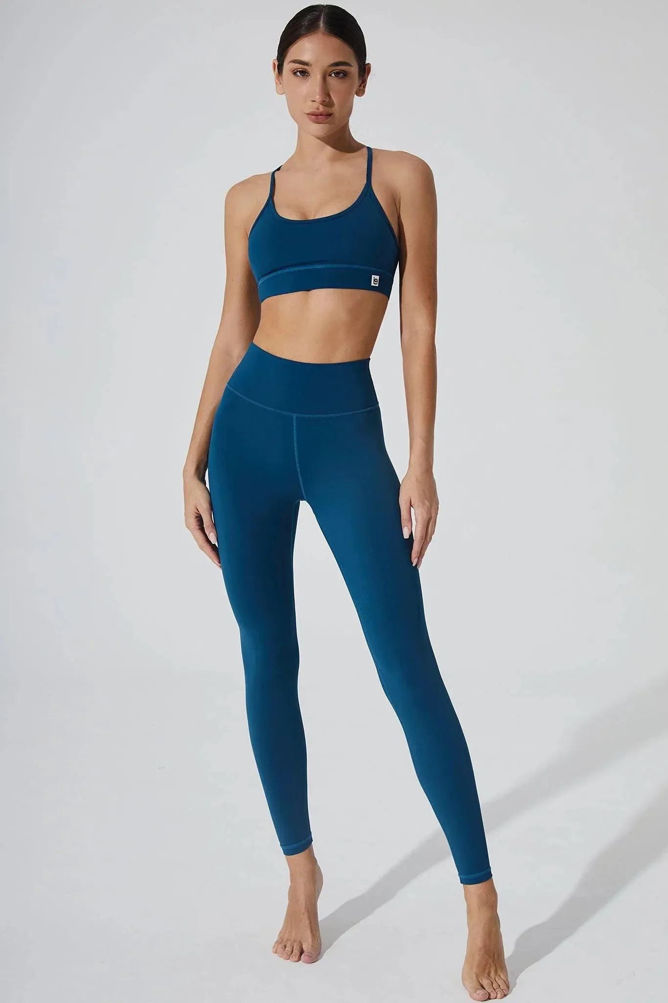 Square neck seams Secure fit Avic Bra - Empire Blue