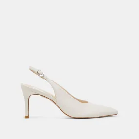 Clear Sandals for Weddings Winter Pumps ELASI HEELS WHITE LEATHER