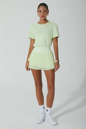 Reverseble Design Relaxed Fit Logo T Shirt - Lemon