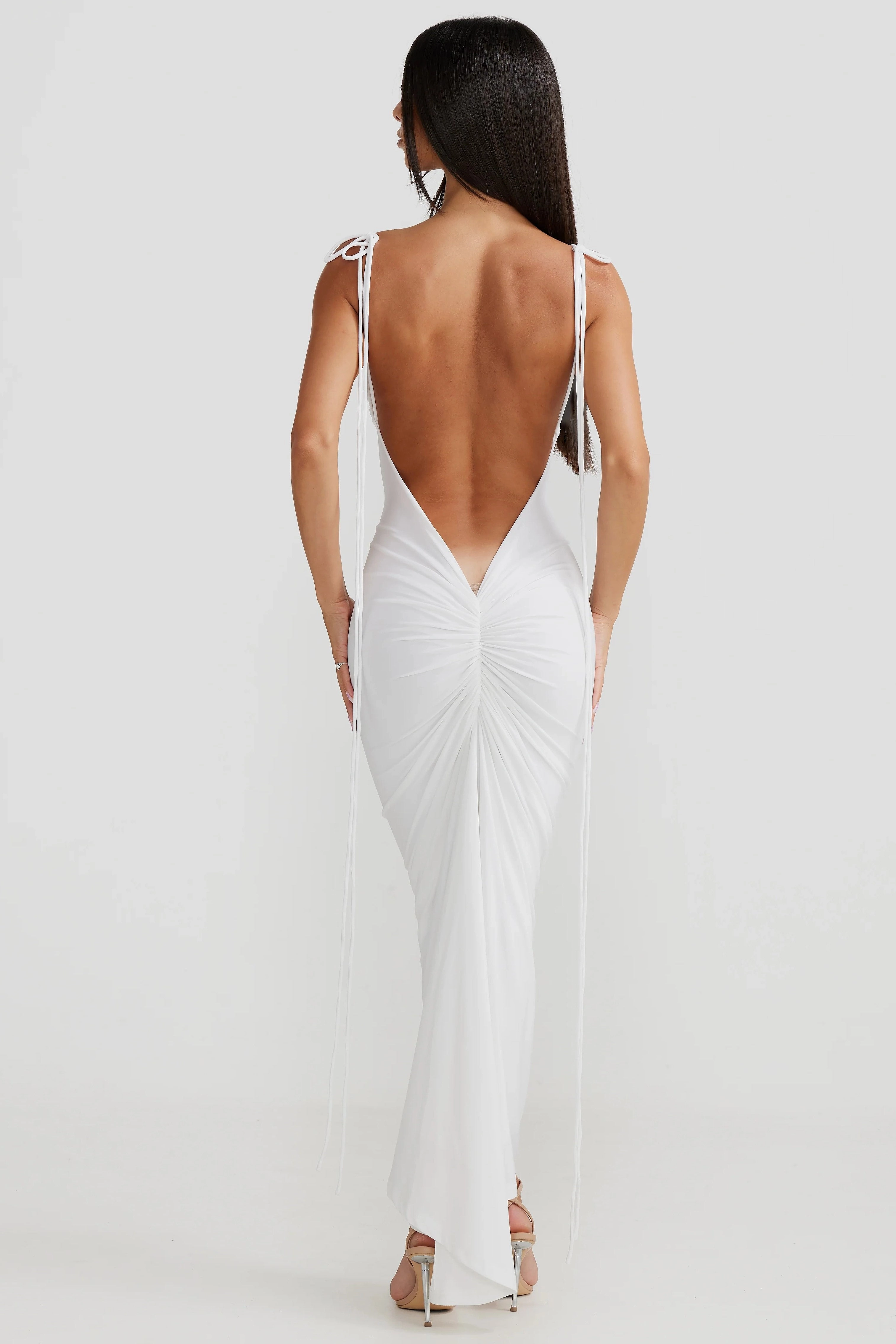 Olivia Dress - White DurableStitching Silky Surface