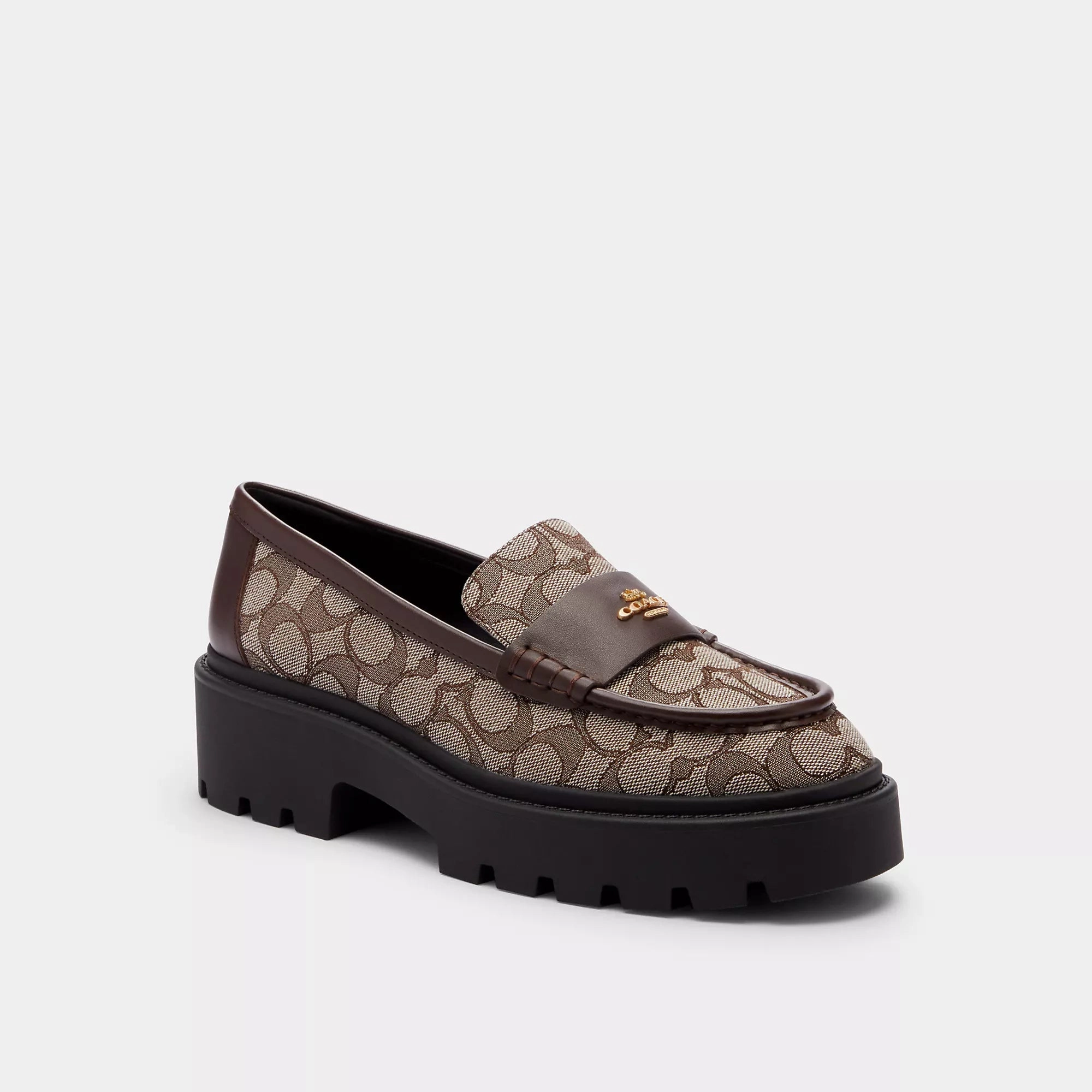Coach Outlet Lucy Loafer In Signature Jacquard Kind Walk Food Night