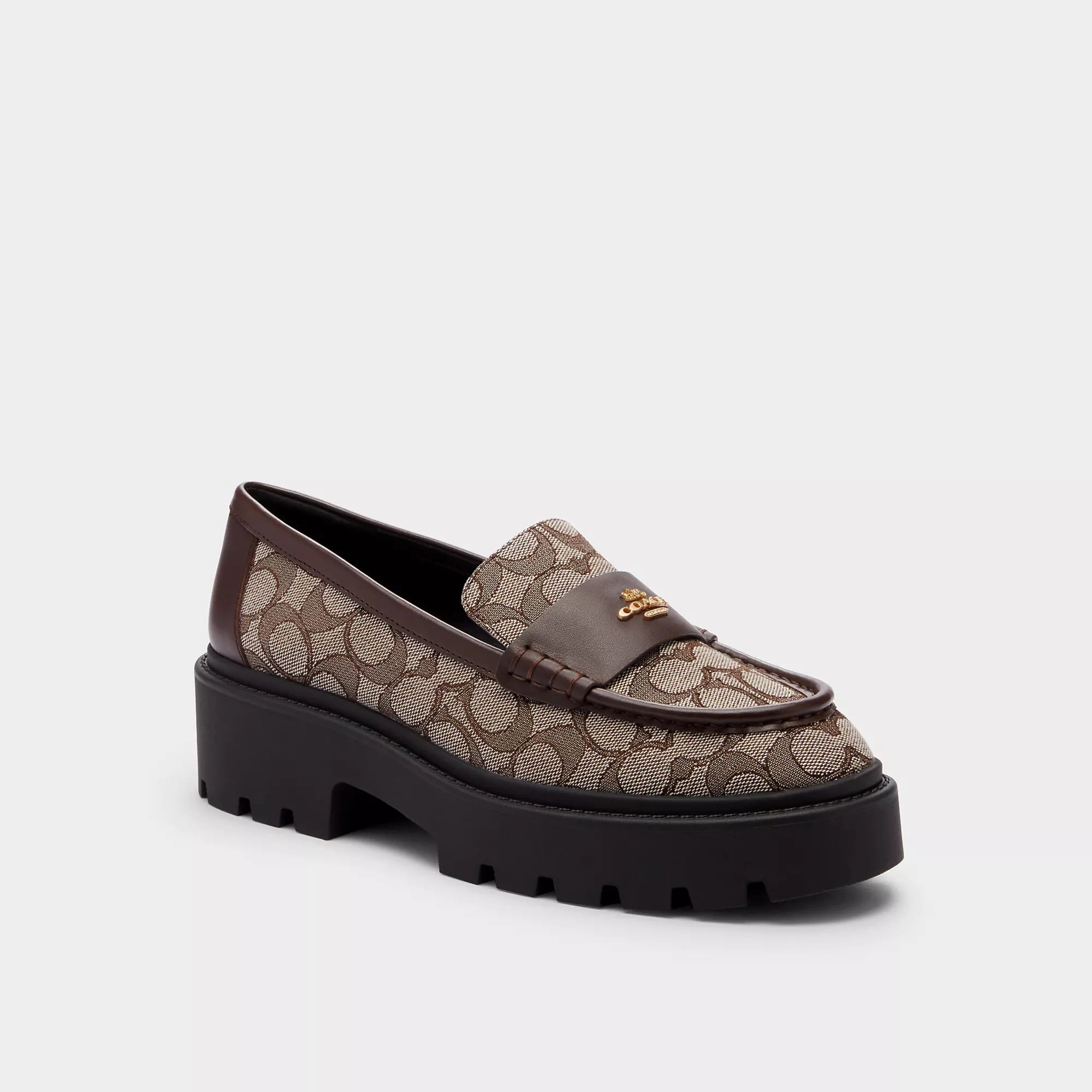 Mesh Lining Coach Outlet Lucy Loafer In Signature Jacquard