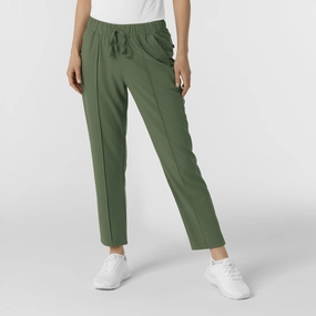 RENEW Edit Women's Tapered Ankle Scrub Trouser - Olive Tight Fit Breathable Layer