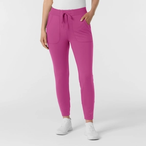 Eco Friendly Fabric RENEW Knit Women's Track Scrub Pant - Raspberry