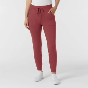 RENEW Knit Women's Track Scrub Pant - Ruby Perfect Shape Stretch Motion