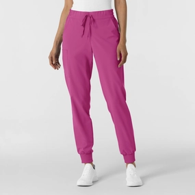 RENEW Women's Jogger Scrub Pant - Raspberry Functional Fit Full Comfort