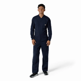 Carhartt Rugged Flex RSCU Men's Ripstop Coverall - Dark Navy No Ride-Up TaglessDesign