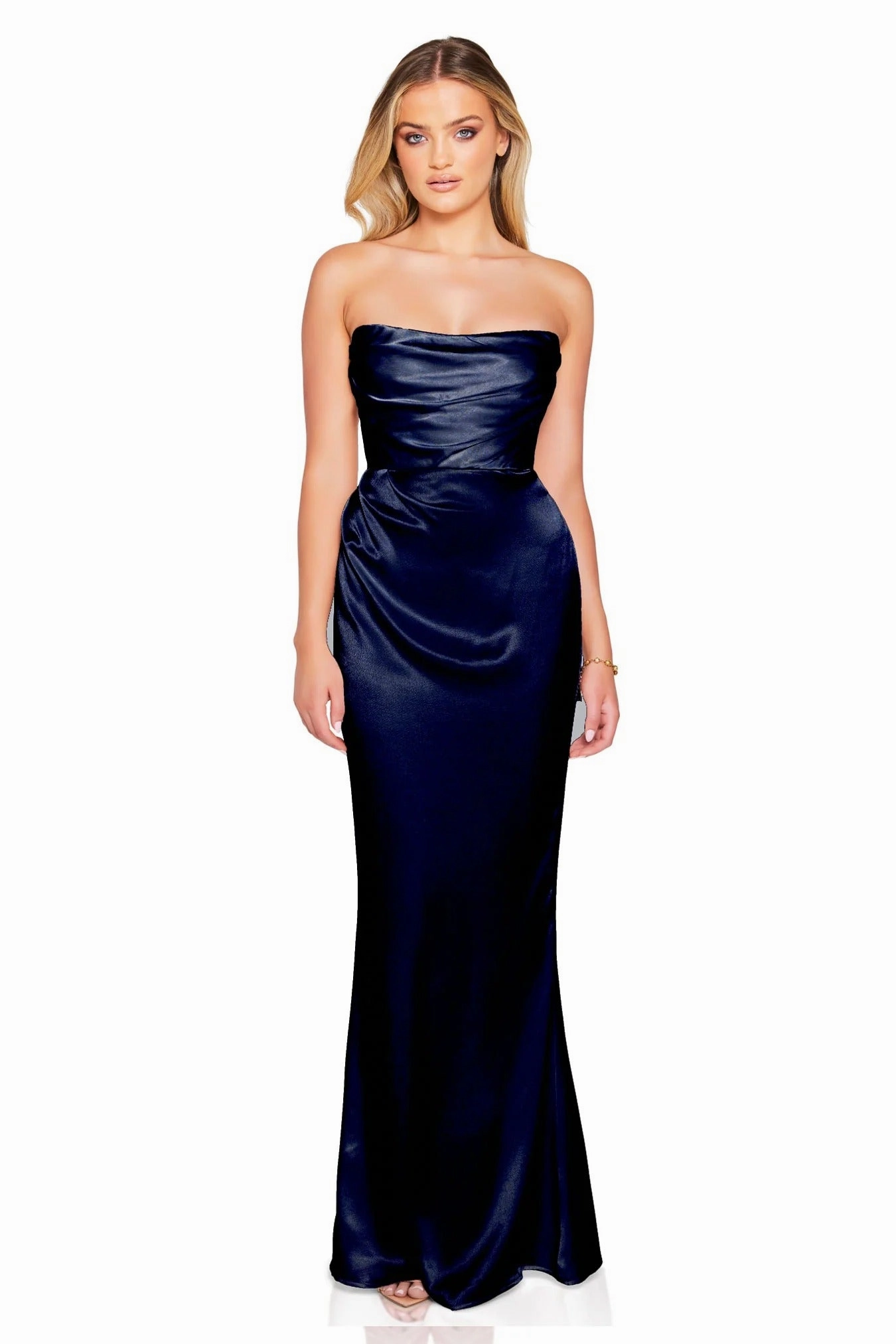 Nookie Emelie Strapless Gown - Navy Relaxed Design