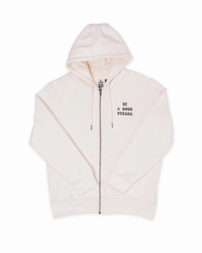 Saint Script Zip Up - Cream Yoke Back Design Monkey like