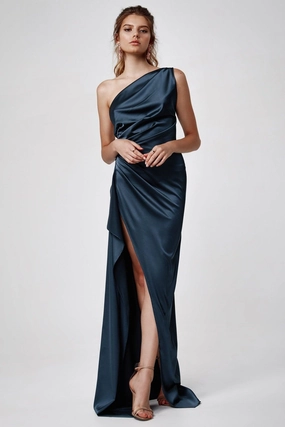 Samira Dress - Orion Blue Flattering Fit Wear