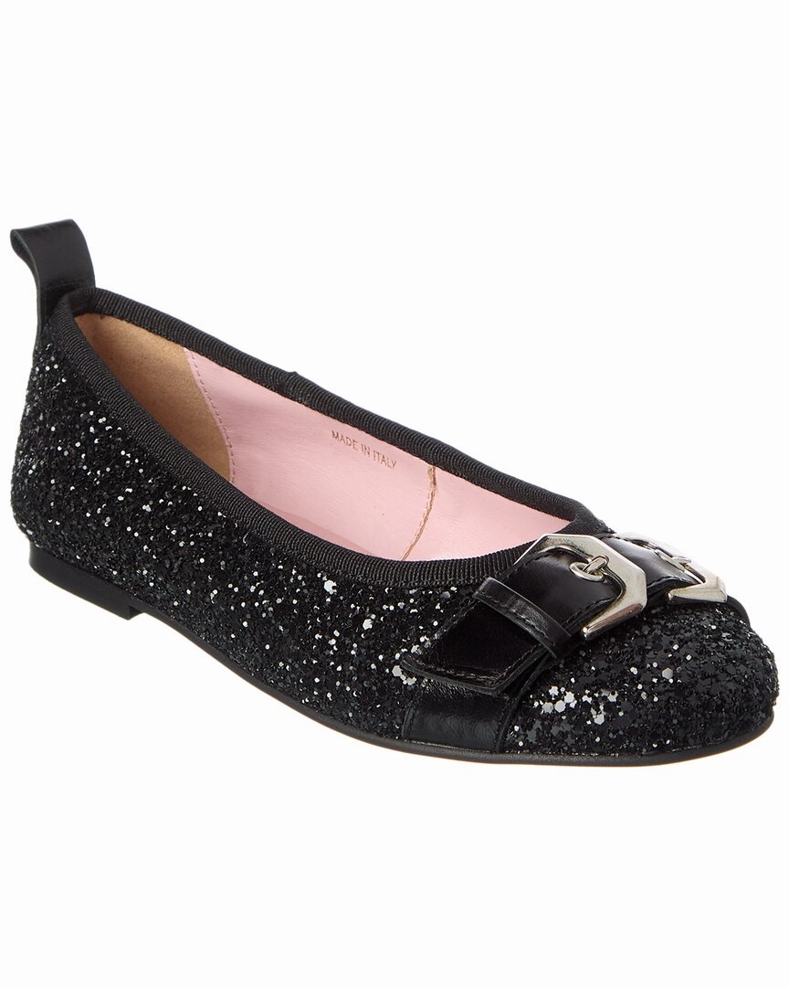 Support Step Scotch & Soda Mira Glitter & Leather Ballet Flat