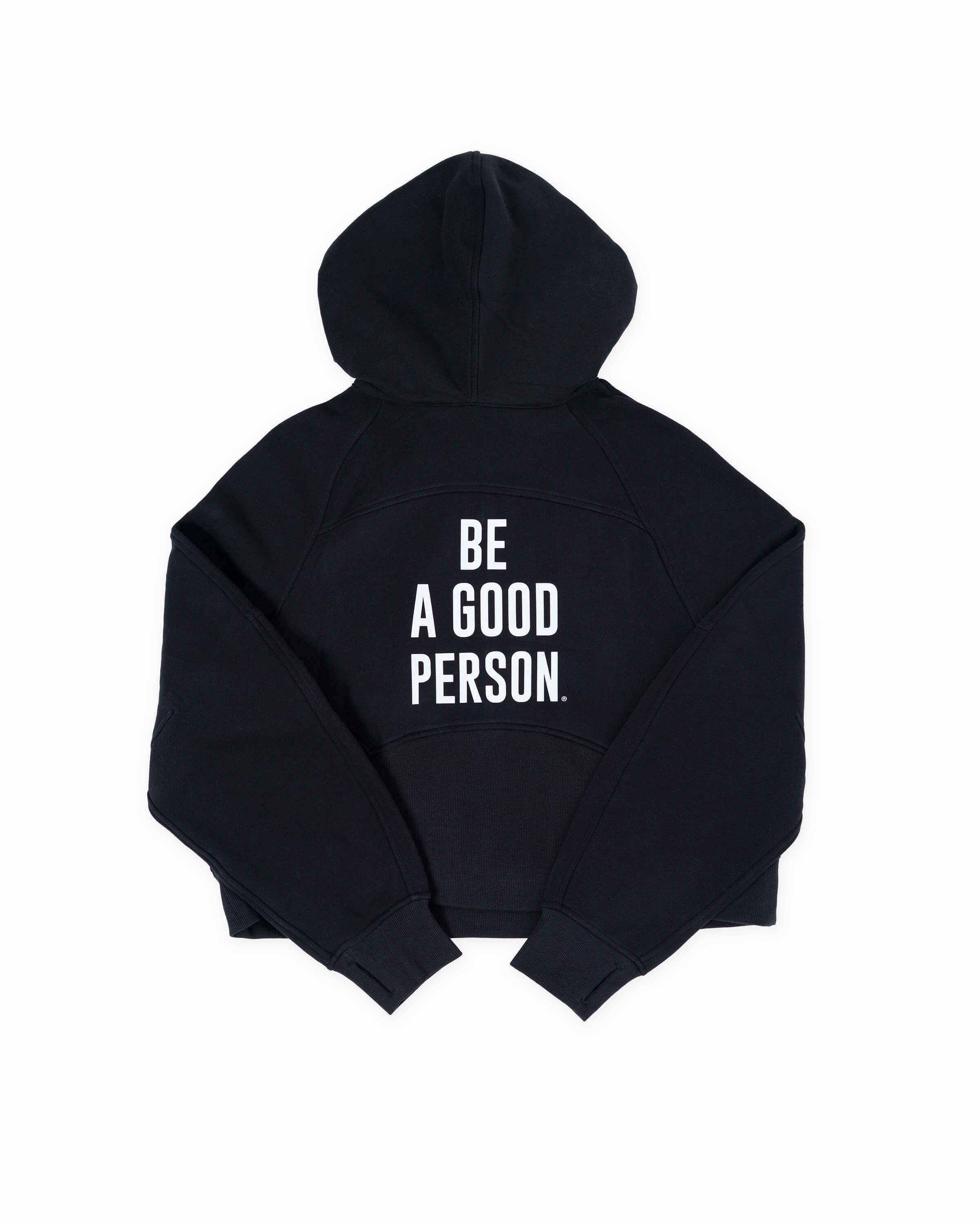 City Feel Scuba Oversized Half-Zip Hoodie - Black - lululemon // BE A GOOD PERSON *Pre-Order*