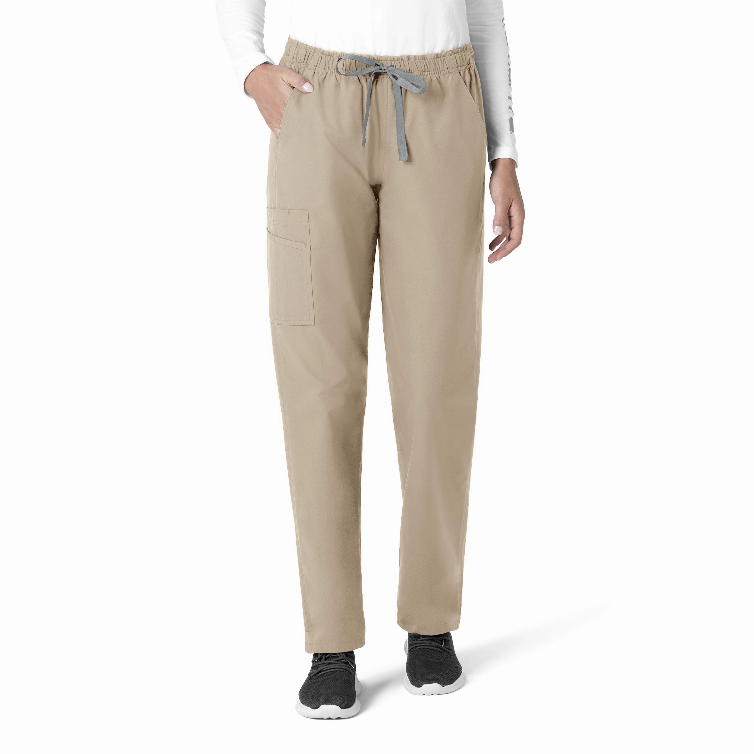 Carhartt Force Essentials Unisex Elastic Waist Cargo Scrub Pant - Khaki Comfort Flex Multi Pocket System