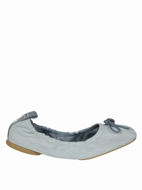 Textured Upper Ballerina Flats With Bow Accent Happy Mood