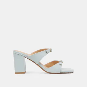 Wedding Heels for Bridesmaids Graceful SHANE HEELS ICE BLUE CRINKLE PATENT