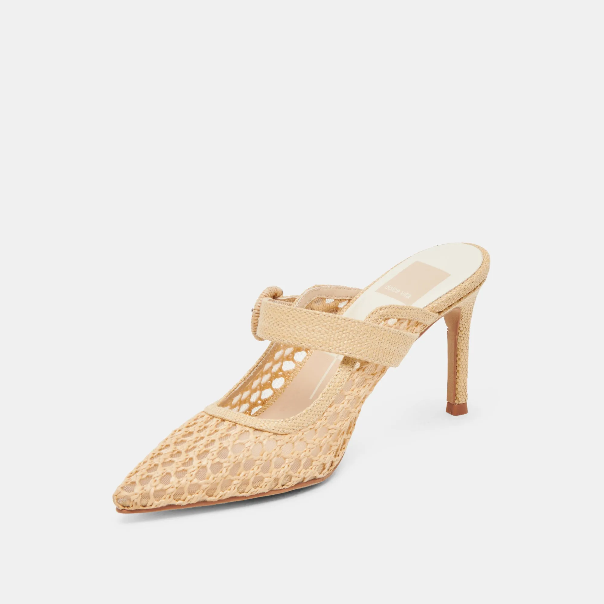 KEEKEE HEELS LT NATURAL WOVEN RAFFIA Smooth Finish
