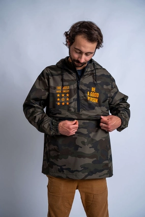 Signature Anorak - Camo/Hunter Orange Urban Chic