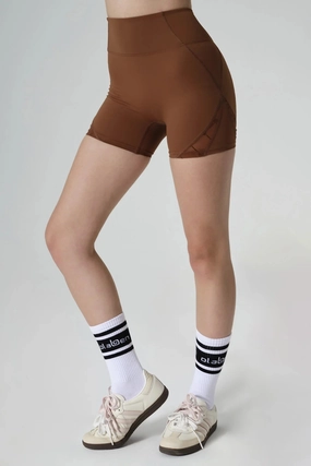 Silas Monogram Shorts - Gingerbread Comfy Feel Low Profile Waistband