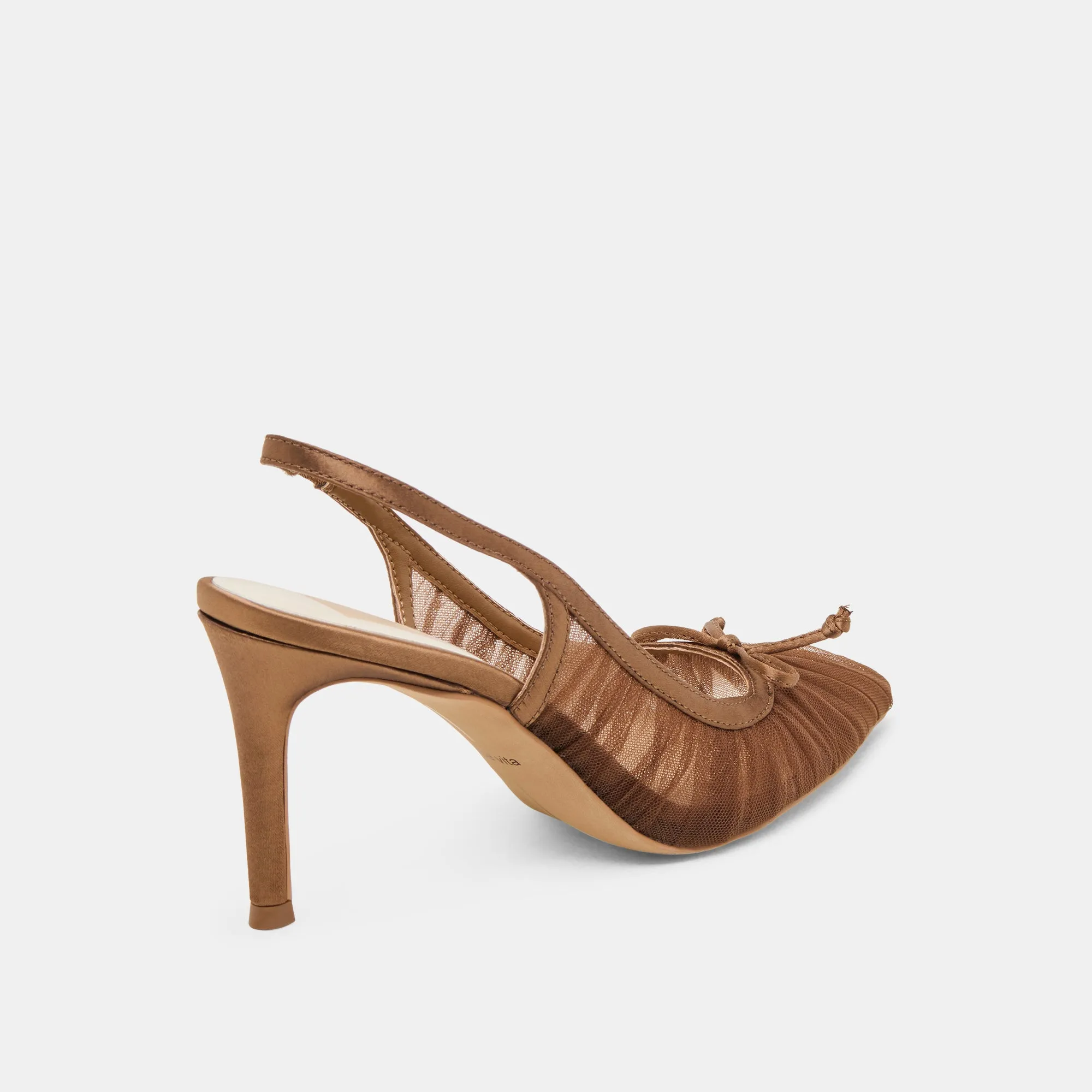 Holiday Heels YELA HEELS MID BROWN TULLE