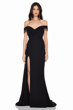 Nookie Chicane Gown - Black Chic Waist