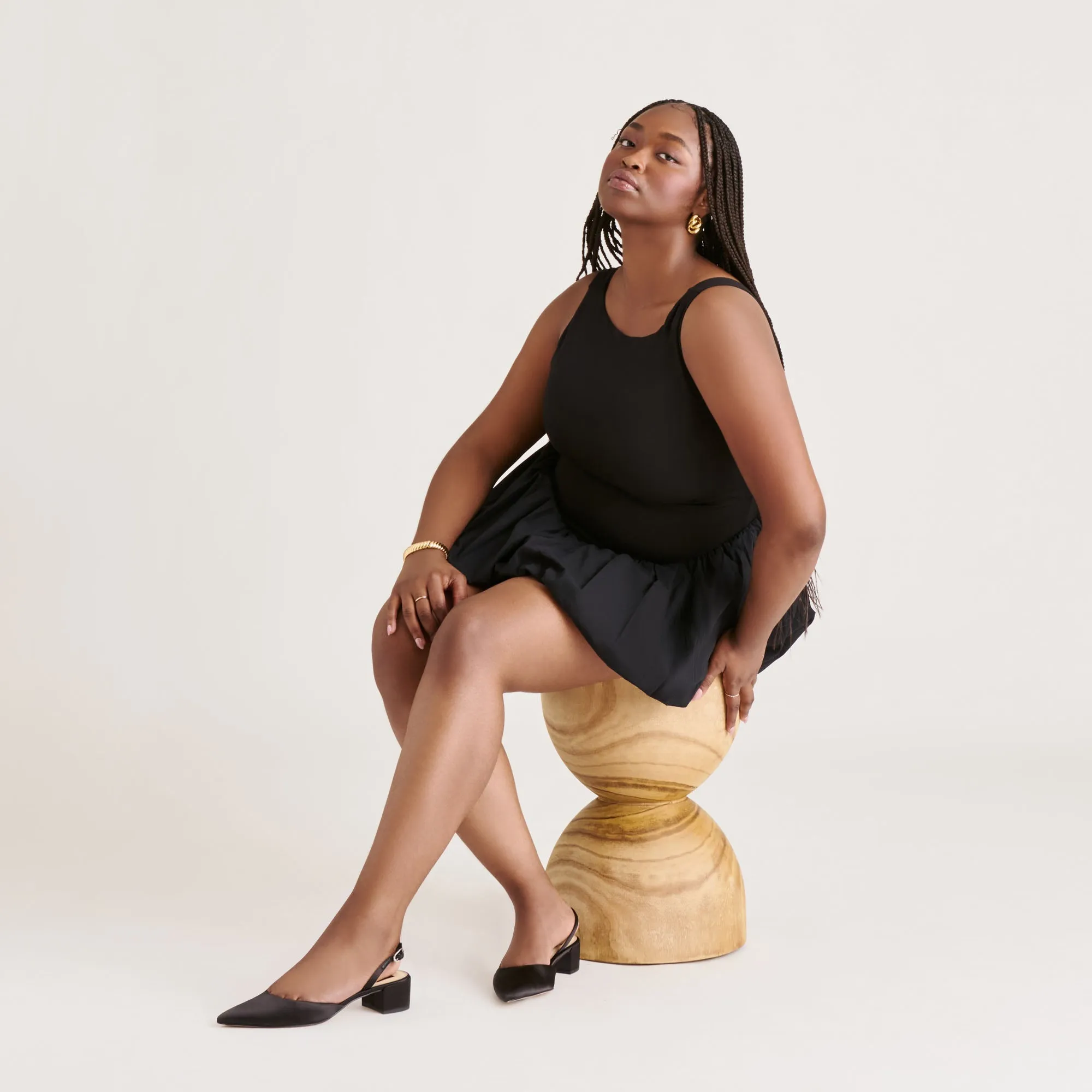 Elegant Glamorous Heeled Boots CAREL HEELS ONYX SATIN