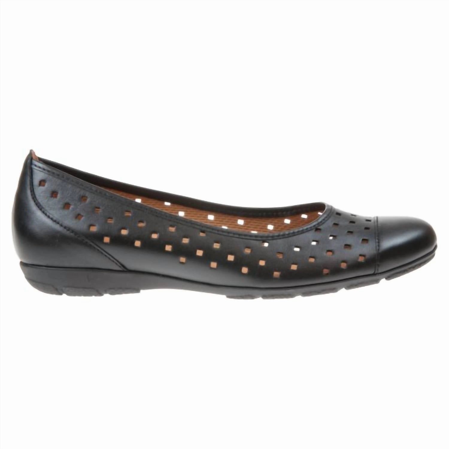 Ballet Flat Shoes In Schwarz Adjustable Casual Elegant Style