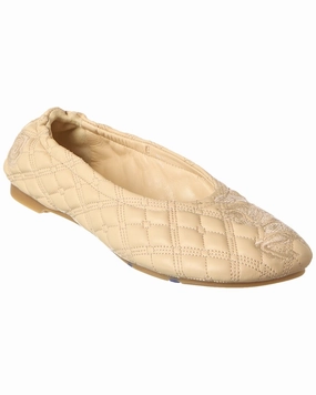 Burberry Sadler Leather Ballet Flat Space Save