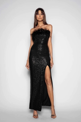 Casual chic dress Slone Gown - Black