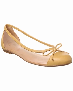 Weekend Casual French Sole Cordelia Shimmer Mesh & Leather Flat