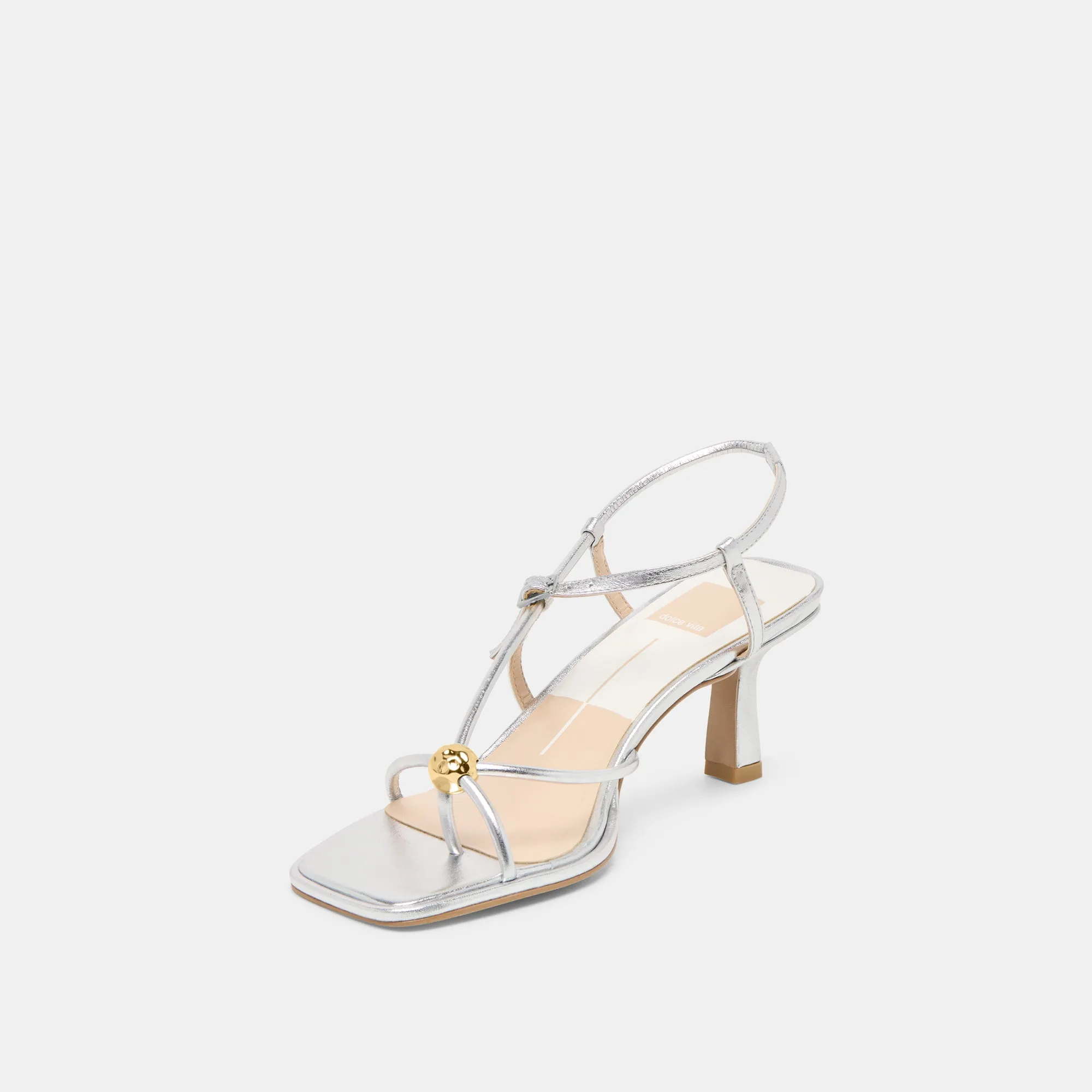 Arch support Tuxedo Heels MYLEE HEELS SILVER DISTRESSED LEATHER