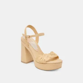 formal dress shoes Chic Appeal TINAYA HEELS LT NATURAL RAFFIA