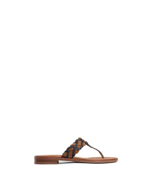 Smart Comfort Tuscany Sandal - Tan & Navy Leather