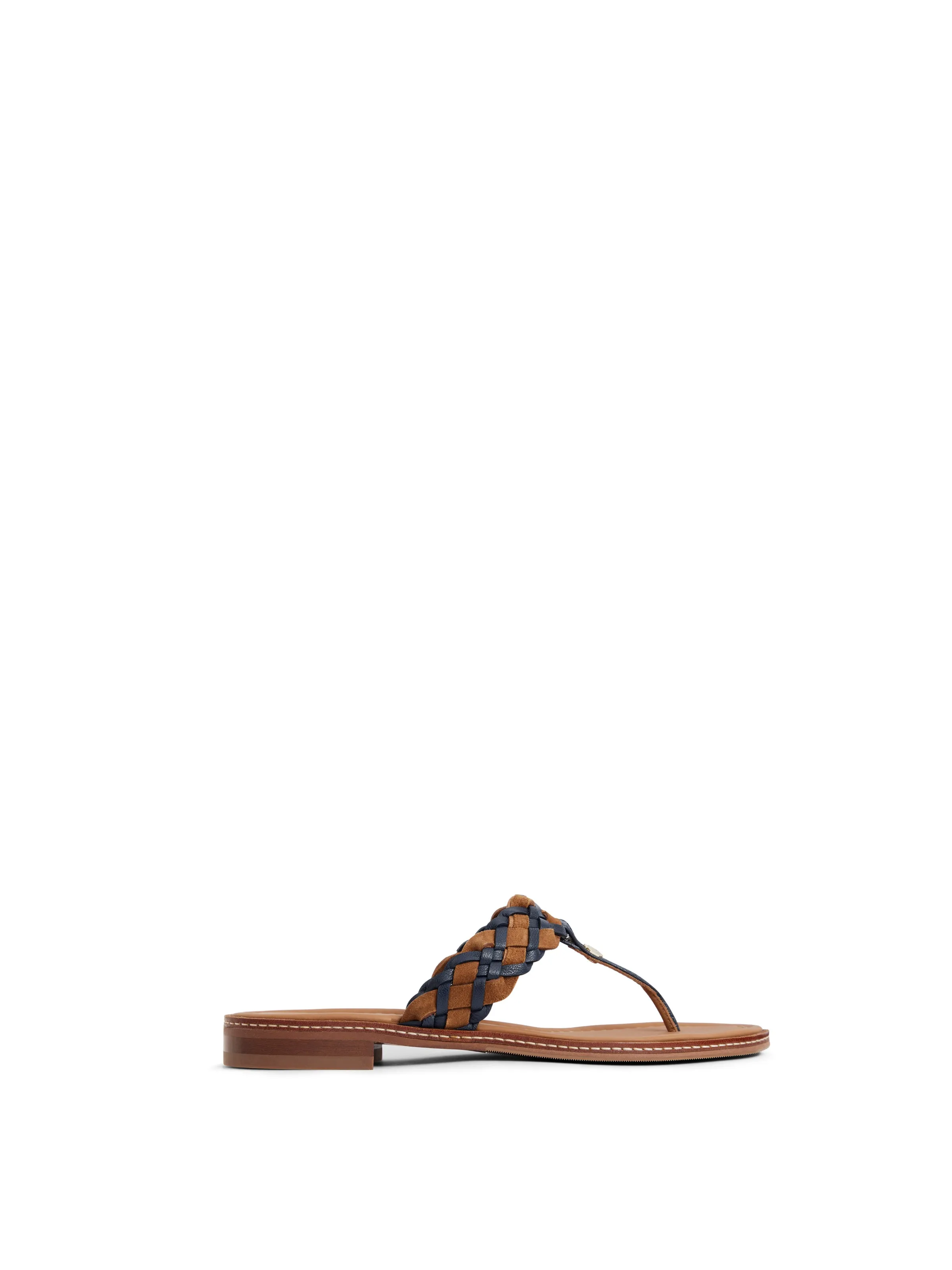 Smart Comfort Tuscany Sandal - Tan & Navy Leather