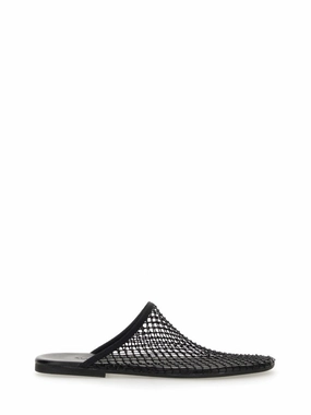 Black Mesh Slip-On Sabot In Mesh Soft Movement