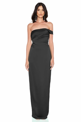 Nookie Pallisade Gown - Black Pure Color Casual and Comfy