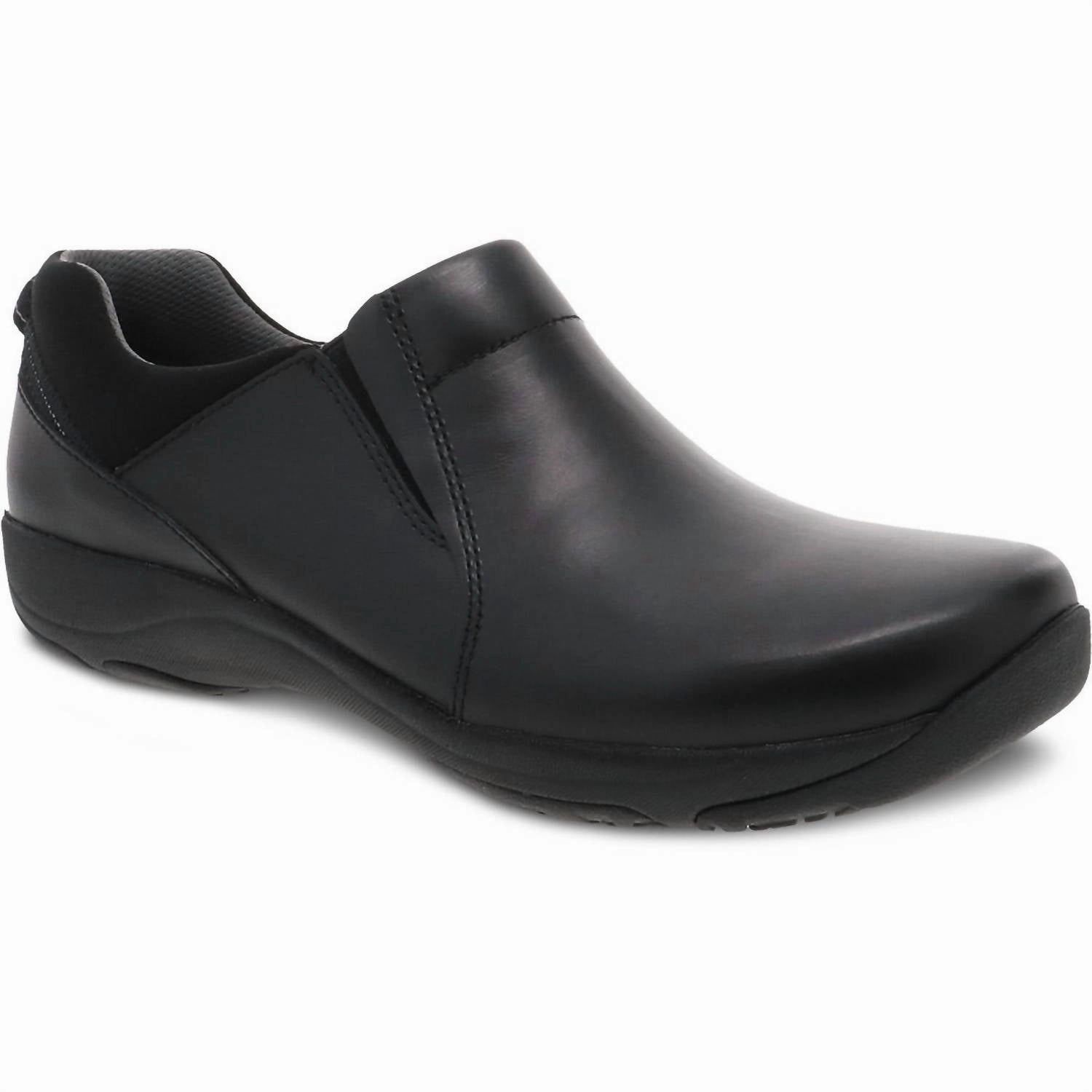 Comfort sole Women's Neci Slip-Resistant Work Shoe In Black Leather