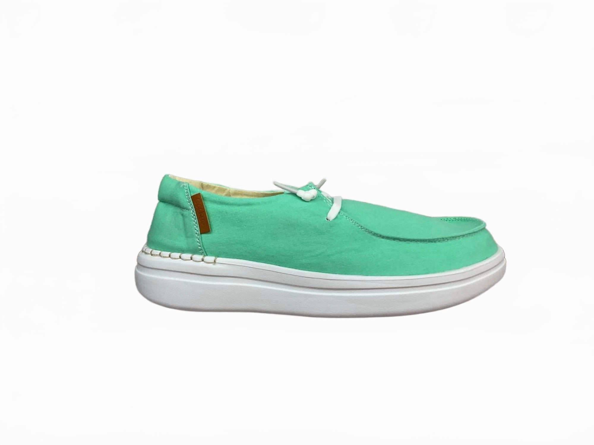Women Kayak Slip On Sneakers In Neon Green Library Mood Comfort Padding