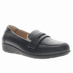 Women's Yetta Loafers In Black Flat Heel