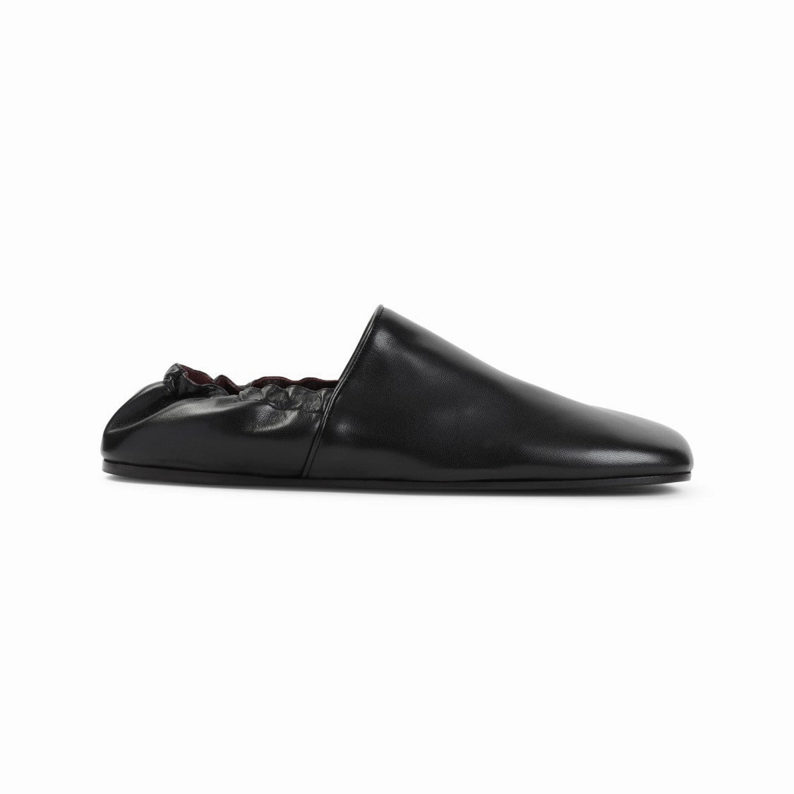 Slip-On Black Goat Leather Flats City Stride Shoes School Glow